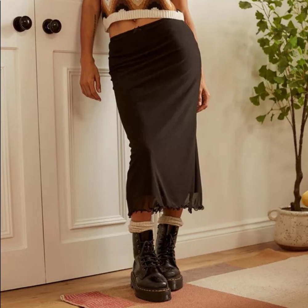 Urban outfitters mesh midi skirt